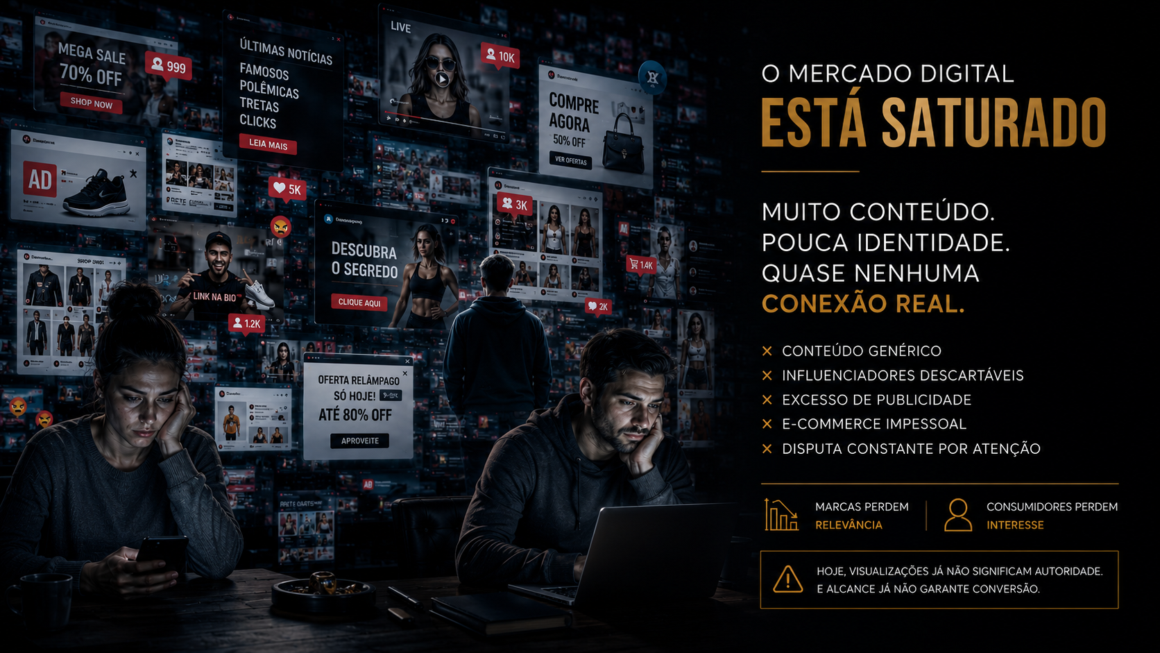 O Problema: Conteúdo sem direção, consumo sem identidade